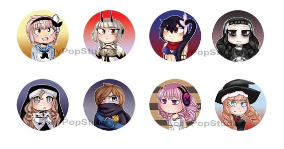 Magical Girl Raising Project 1 25 Pinback Button Set 8 Etsy