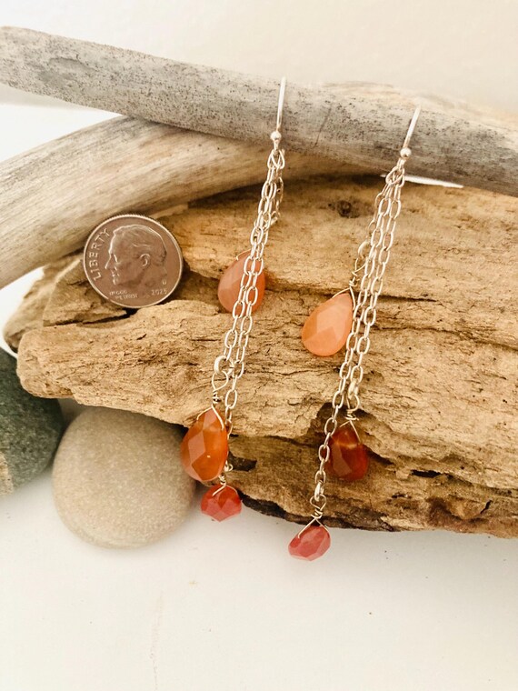 Sterling Silver Carnelian Earrings View 3