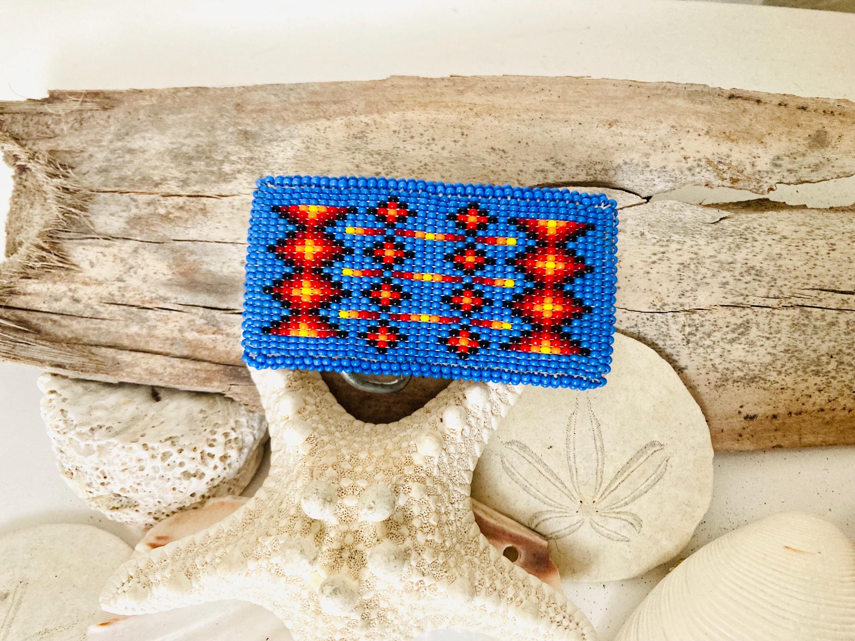 Vintage Indian Beaded Belt Buckle - Etsy display picture 2