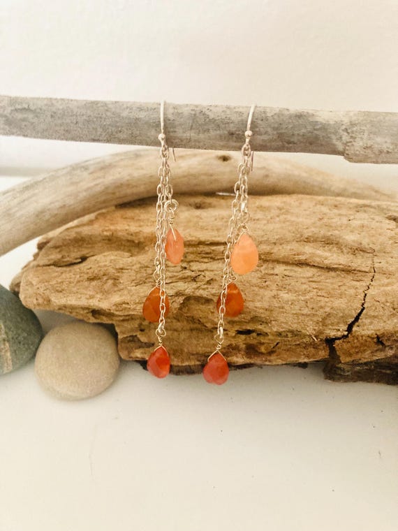 Sterling Silver Carnelian Earrings
