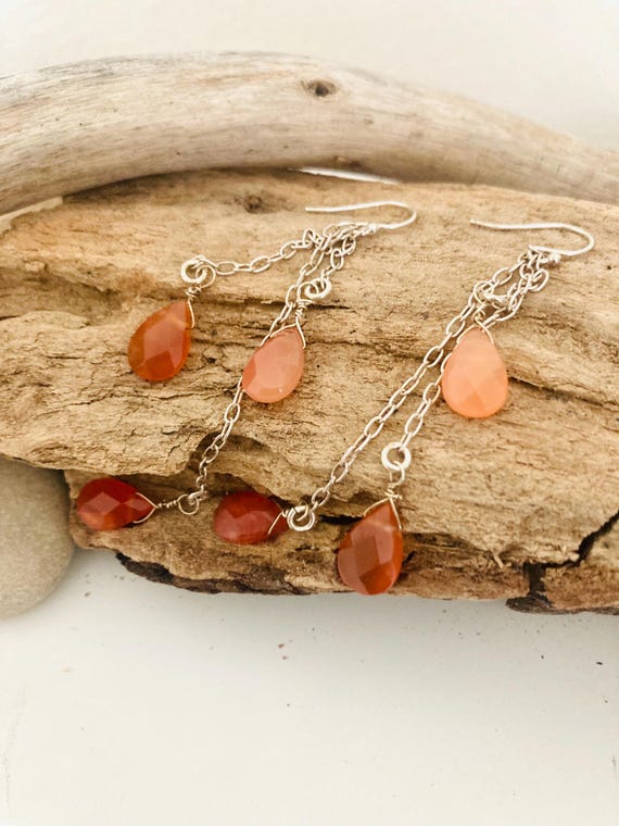 Sterling Silver Carnelian Earrings View 4