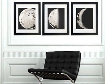 moon phase, moon phases, moon print, moon phase wall hanging, printable, wall art, bedroom decor, wall decor, printable, living room decor