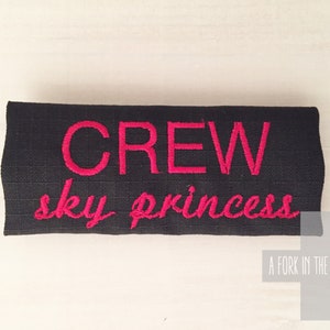 Crew Luggage Handle Wrap Stitched Personalized Custom Monogrammed for Airline Pilot, Flight Attendant, Cabin Crew Crew Tag / ID image 5