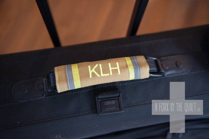 Luggage Handle Wrap - Firefighter Authentic NEW Bunker Turnout Gear F…