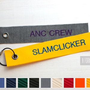 Airline Crew Luggage Grommet Tag / Flight Tag- Pilot / Crew / Cabin Crew / Frequent Flyer Personalized Custom Gift