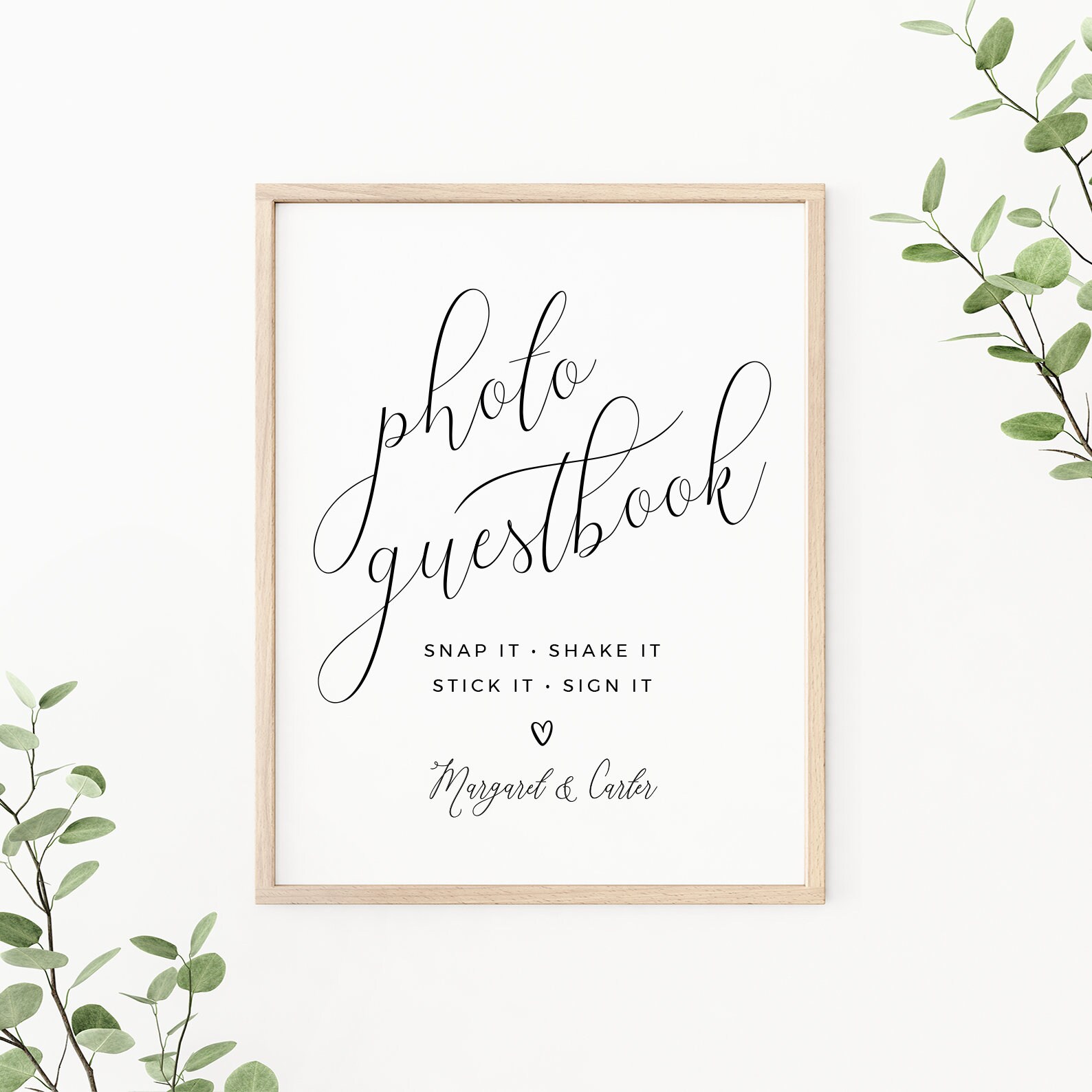 Photo Guestbook Sign Wedding Photo Guest book Sign Template Etsy