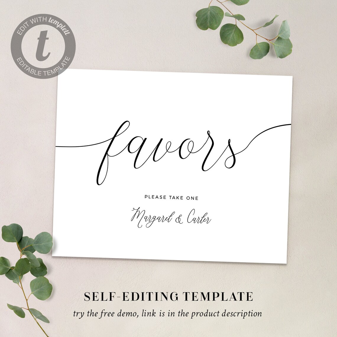 Wedding Favor Sign Printable Template Favor Sign Template - Etsy Ireland