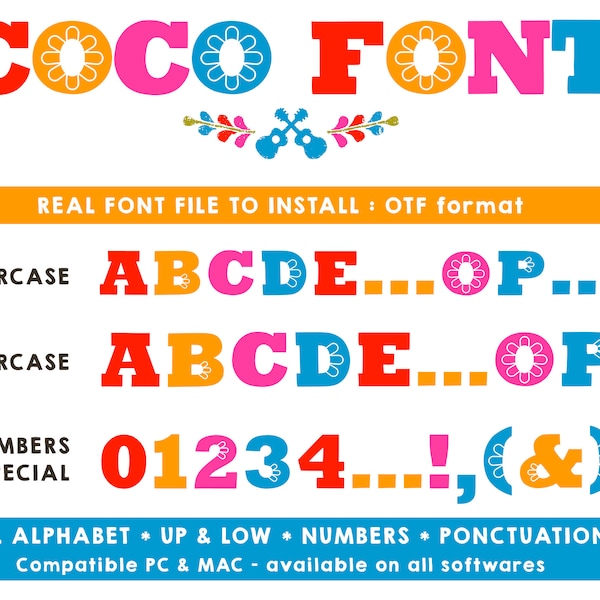 Coco otf font in instant download