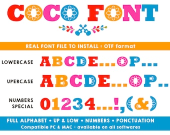 Coco otf font in instant download