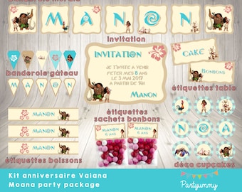 Moana party package customized
