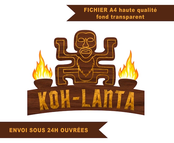 Logo Koh Lanta Avec Prenom Personnalise Haute Resolution Etsy France