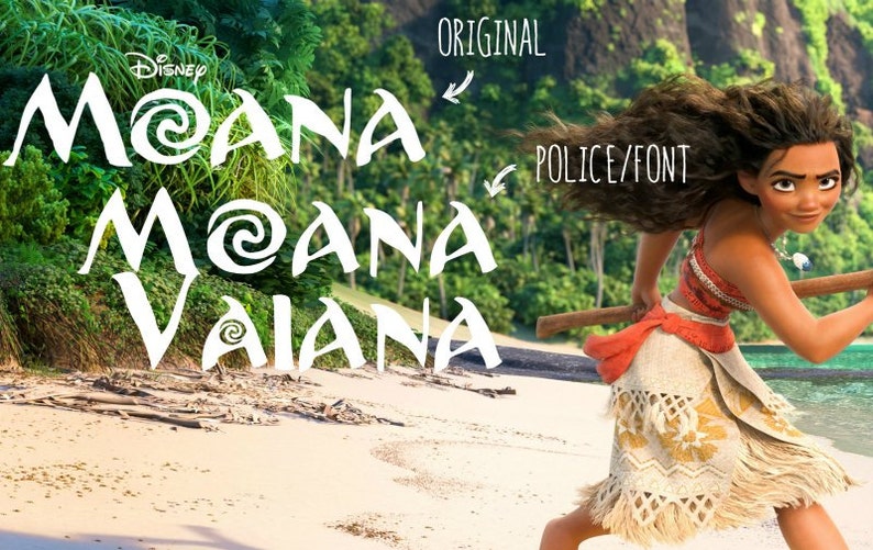 Moana font ttf otf available on all softwares compatible PC and mac instant download image 2