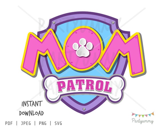 Download Logo Paw Patrol pink girl for Mum to print and cut 11 x 8 ...