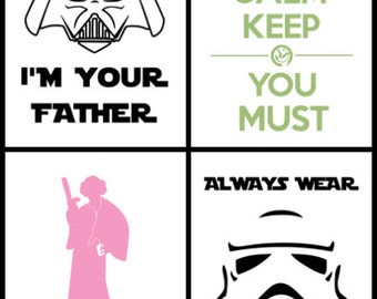 Pack of 4 Star Wars designs