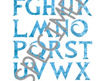 Font of the snow Queen / Frozen make