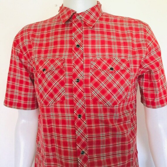 Vintage Men's Western Style Snap Shirt 