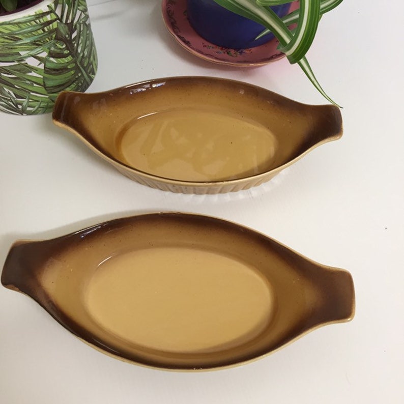 Two Retro Oven Proof Ramekins Made in Japan Individual Etsy