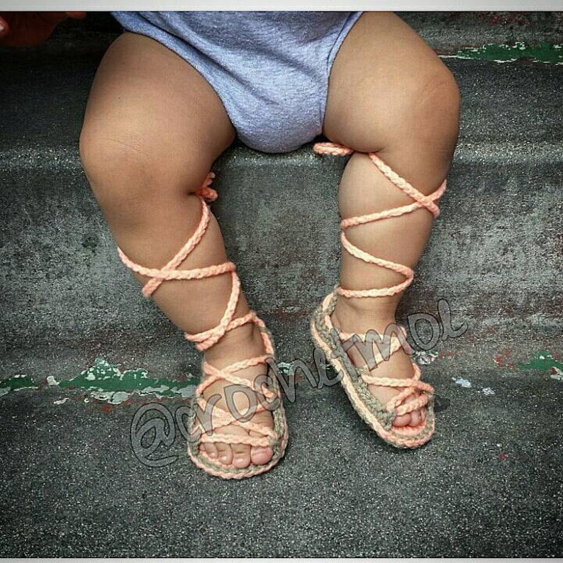 Crochet Gladiator Baby Sandals Etsy
