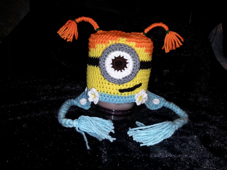 Despicable me crochet girl minion inspired beanie hat for baby Etsy