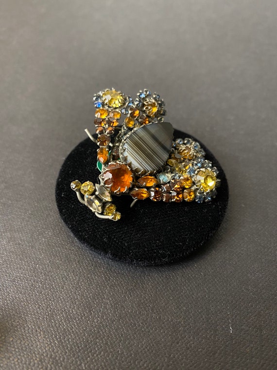 Cis countess bee motif multi-colour rhinestone an… - image 2