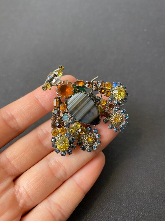 Cis countess bee motif multi-colour rhinestone an… - image 5