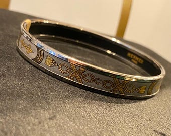 Modern Hermes Austrian Artist Patterned Gold Enamelled Modern Hermes Austrian Artist Patterned Gold Enamelled