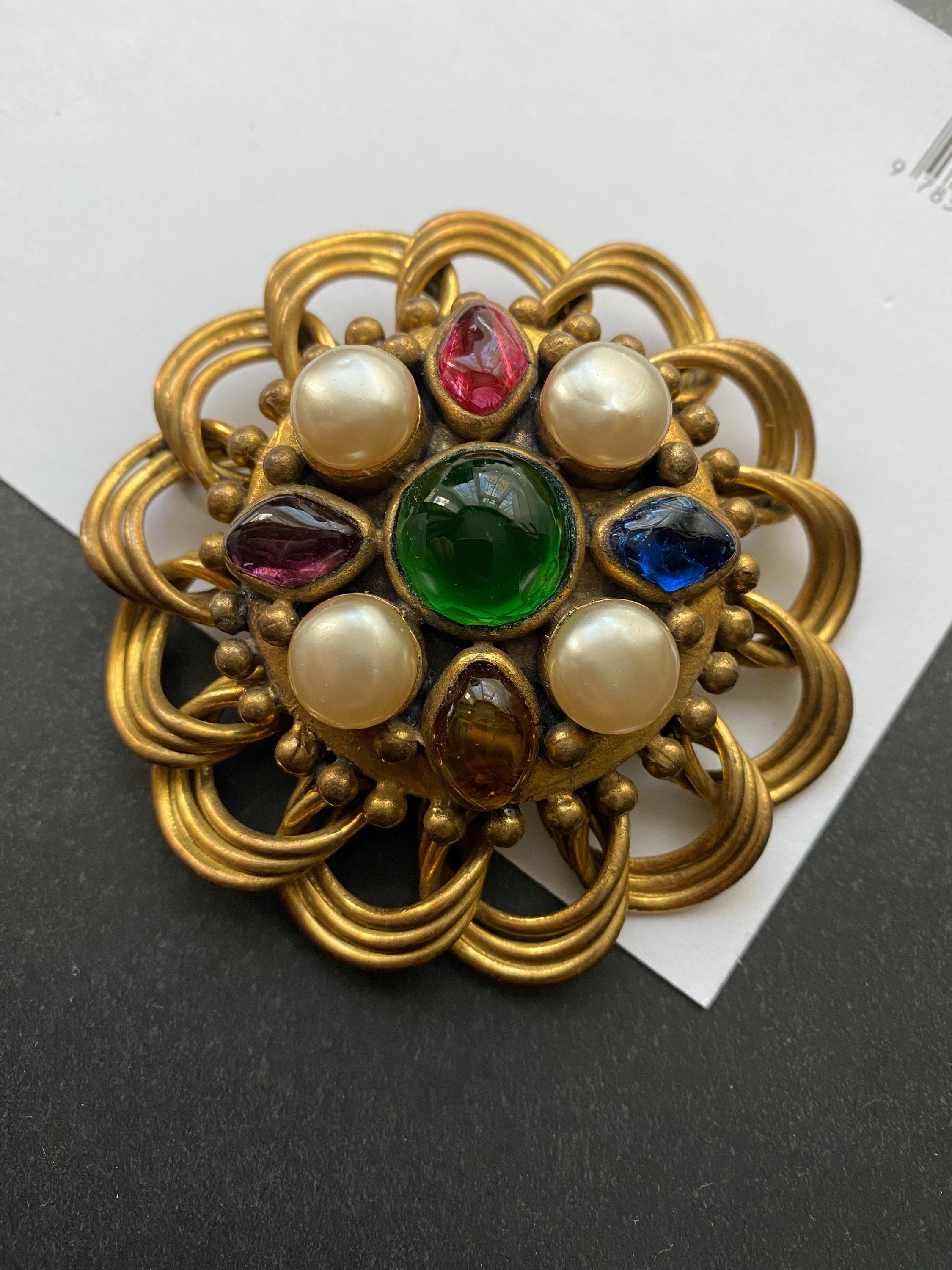 Chanel Gripoix Brooch - Etsy