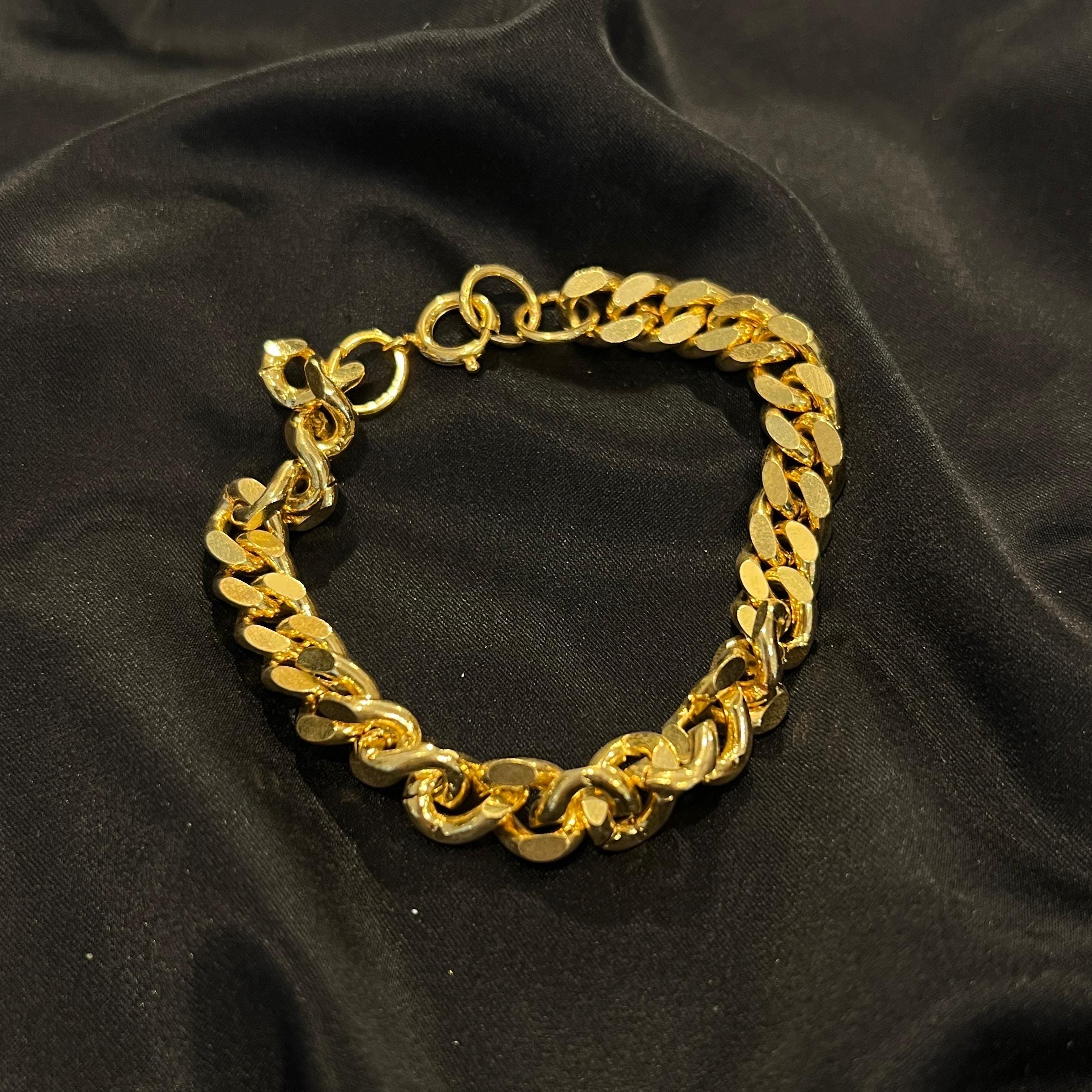 ヴィンテージで時代を超越したデザインの金メッキメタルチェーンリンク 