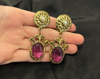 Parure Haute Couture ancienne, COLLIER BROCHE et BOUCLES D'OREILLES