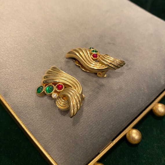 Ancienne Paire De Boucle D’oreille Plaquer Or Createur clips