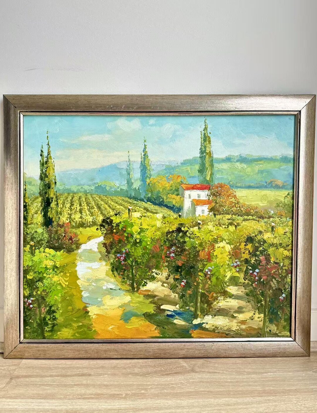 Daniel NG 油絵 ( Village Tuscany) Daniel NG 油絵 (River Village Tuscany)