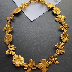 Yves Saint Laurent Gold Necklace - Etsy