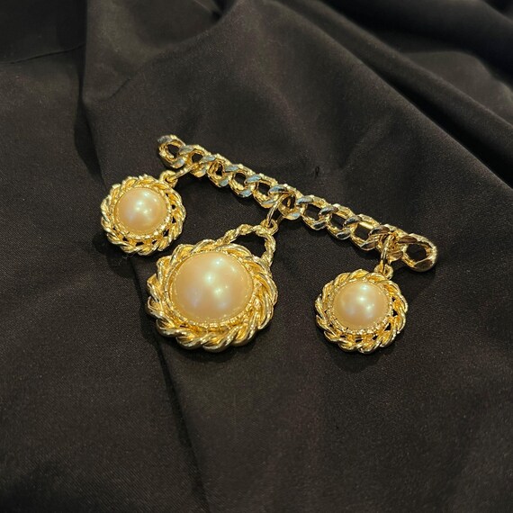 Lot De 3 Broches Vintage – Plaqué Or – Occasion En Bon état