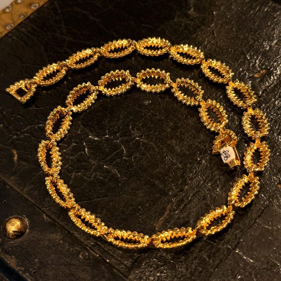 Collier Vintage Années 80 à Motif Géométrique - Occasion