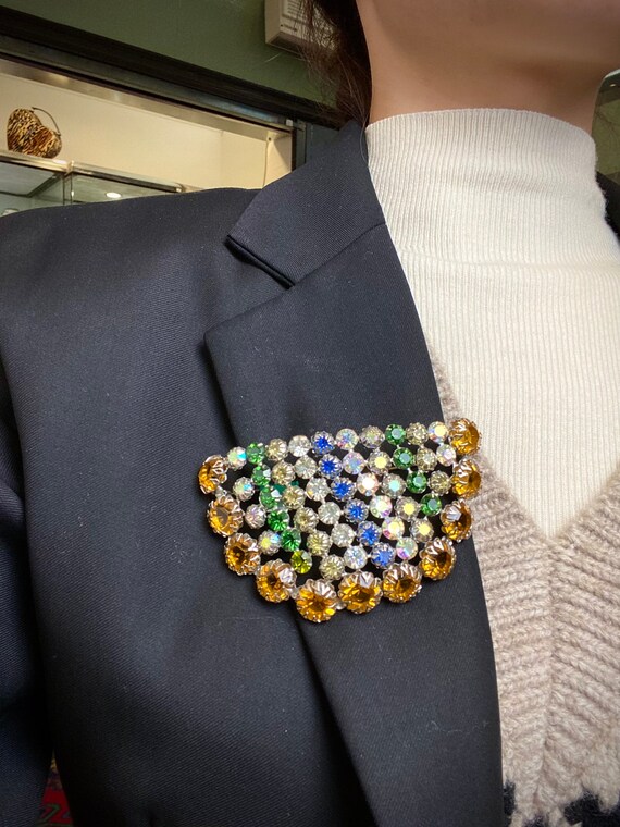 Cis Countess semi circular multi colour rhineston… - image 5