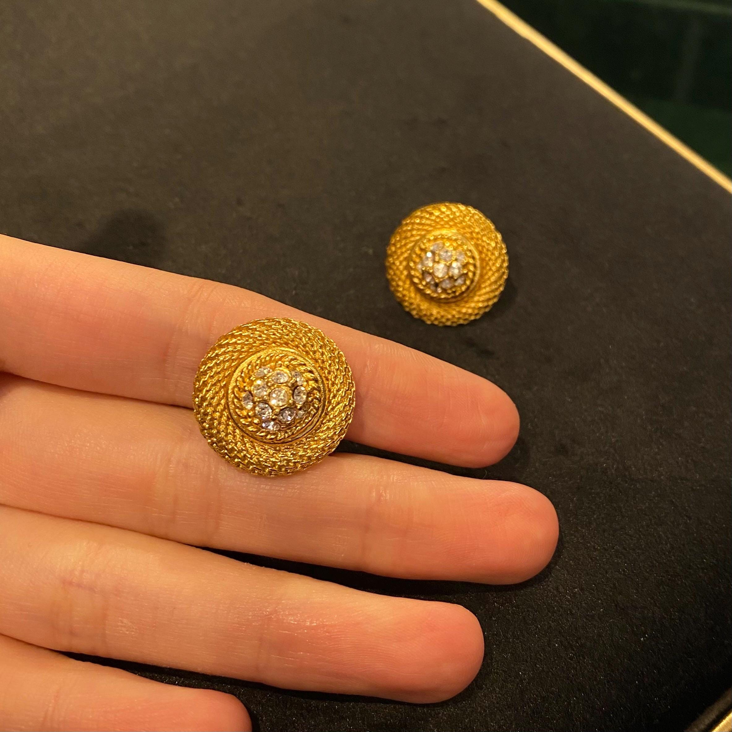 Monet, boucles d'oreilles clip en plaqué or vintage des