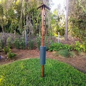 Ultimate real wood large woodpecker feeder - suet feeder is an all purpose unique bird feeder - feeds songbirds too!