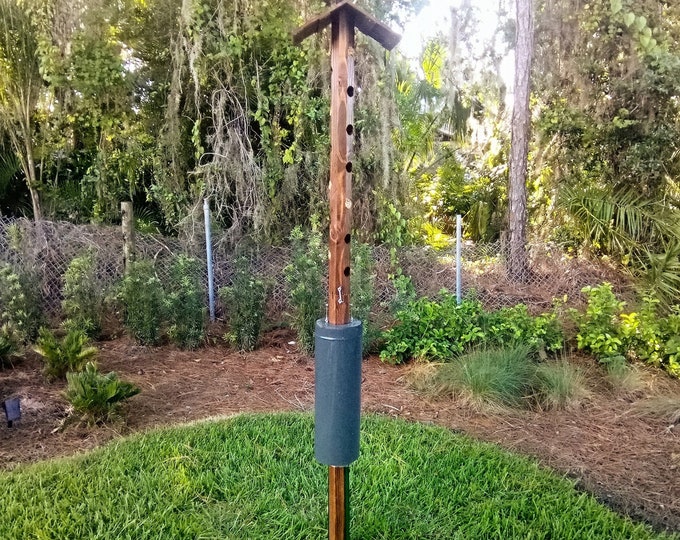 Ultimate real wood large woodpecker feeder - suet feeder is an all purpose unique bird feeder - feeds songbirds too!