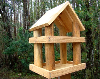 Handmade Rustic Cypress Wood Bird Feeder Finch Feeder And Etsy