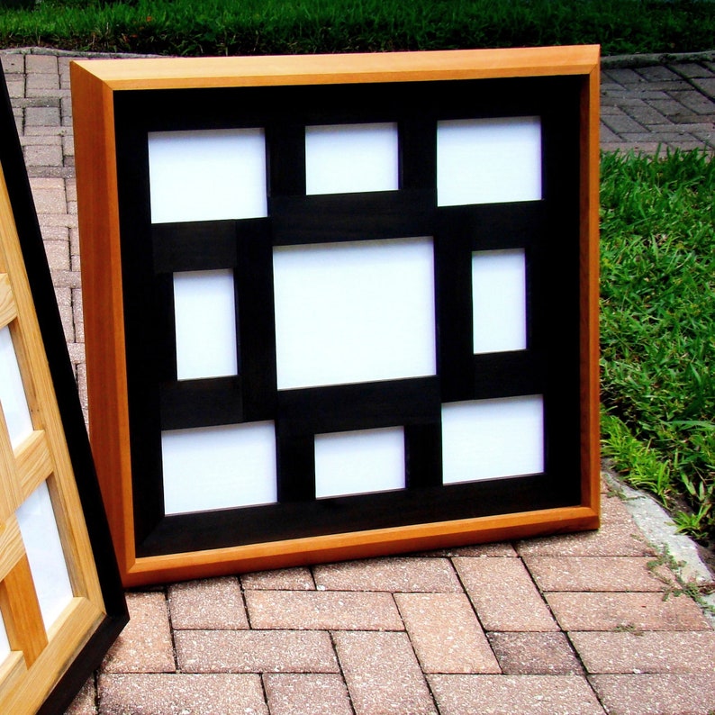 Finished cedar wood wall photo frames multi photo frame 9 opening collage frames for 8x10 New for Fall 2018 5x7 photos 4x6