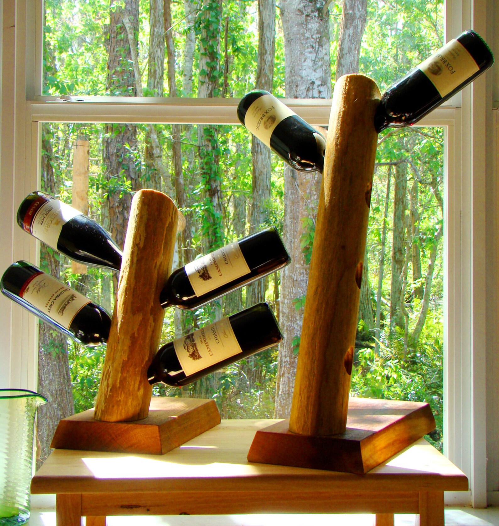 Rustic Wooden Wine Racks for Under and Kitchen Wood Etsy