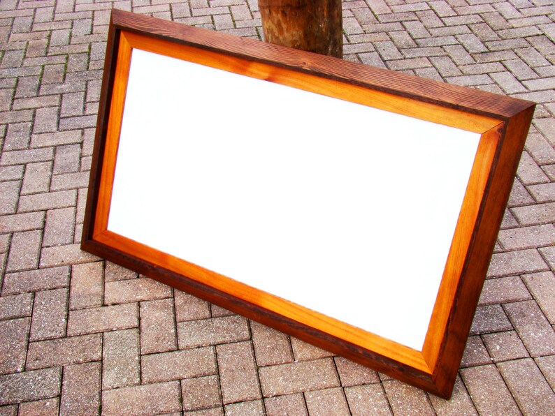 Extra large frame w/ 22x40 opening handmade from rustic red cedar wood and matted w/ cedar wood perfect large picture frame / map frame image 4