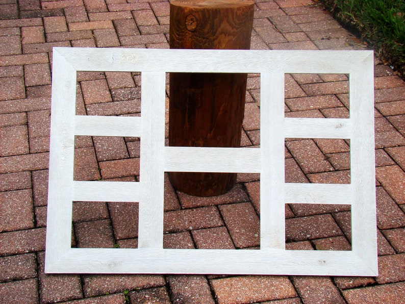 White rustic barn wood collage picture frames 8 opening Etsy