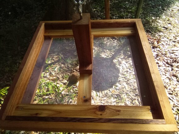 Tray Bird Feeder Bird Seed Catcher Bird Feeder Catchers Handmade With Rustic Cedar Wood Comes With Hook and Eye for Hanging Etsy UK