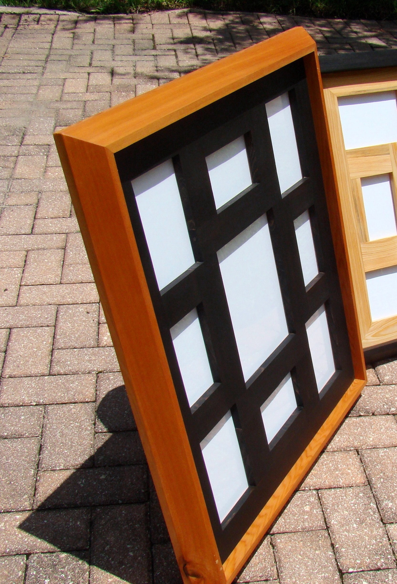 Finished Cedar Wood Wall Photo Frames 9 Opening Collage Etsy Singapore