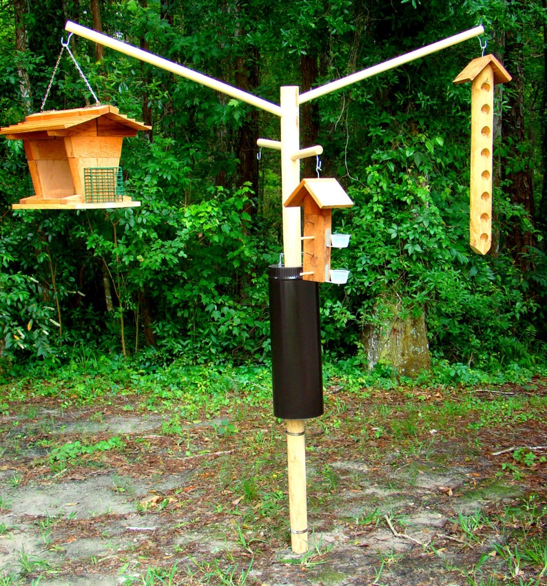 Bird Feeder Pole And Bird Feeder Combinations Save Up To 40 Etsy