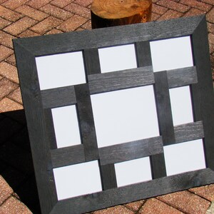Grey rustic barnwood collage picture frames - collage frames for 8x10, 4x6, 5x7 photos - perfect family picture frames or kids photo frames