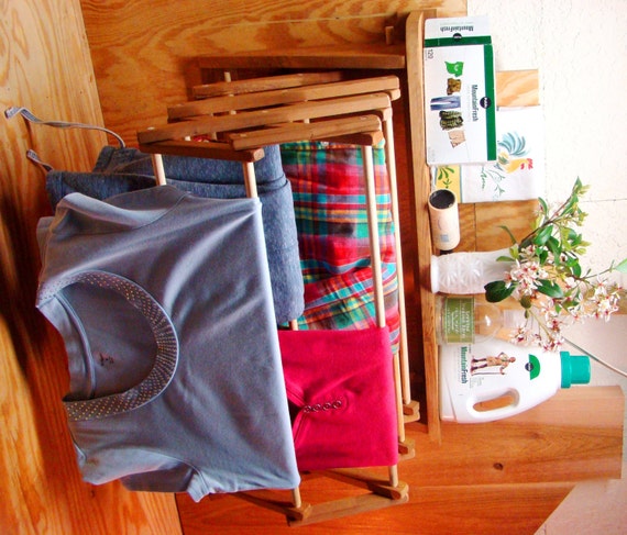 Wooden Wall Mounted Drying Rack Use as a Clothes Drying Rack