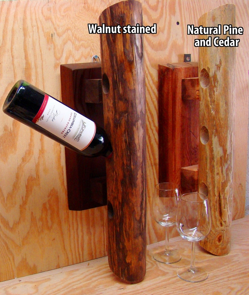 Wood Wall Wine Rack Handmade Bottle Display / Wood Bottle Etsy