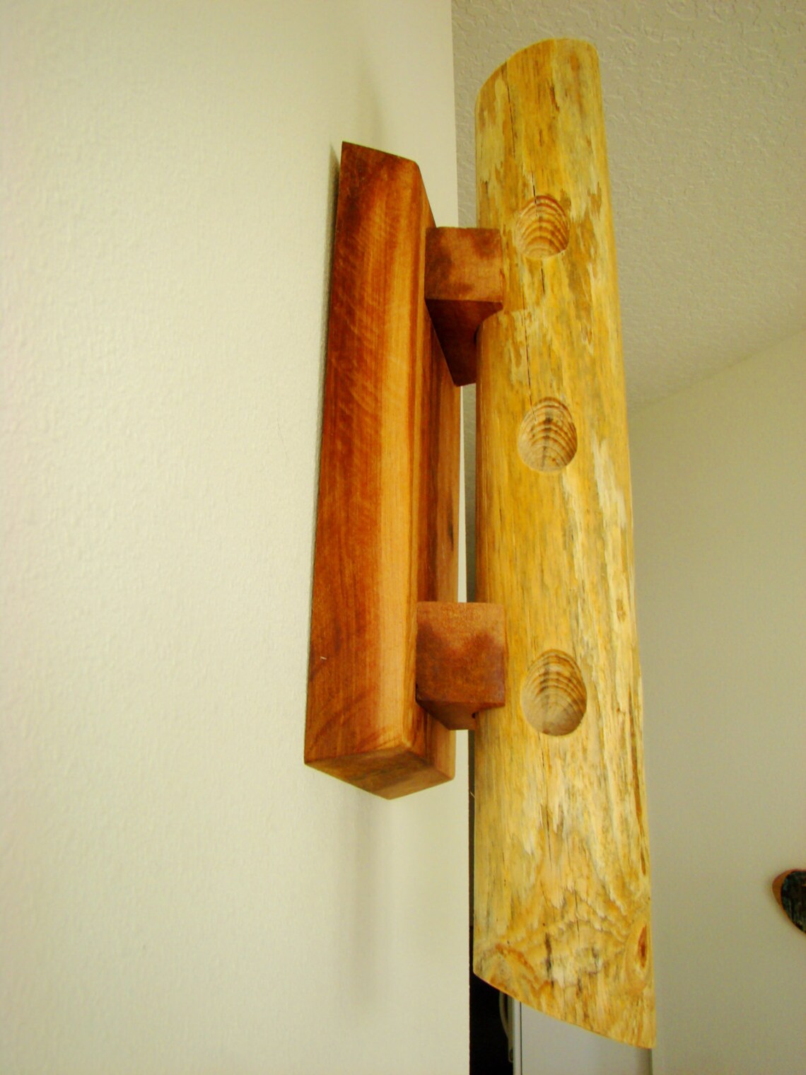 Wood Wall Wine Rack Handmade Bottle Display / Wood Bottle Etsy